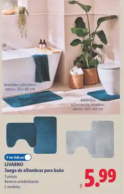 Lidl LIVARNO Juego de alfombras para baño oferta