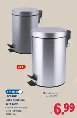 Lidl LIVARNO Cubo de basura para baño oferta