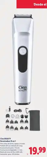 Lidl CIEN BEAUTY Recortadora 15 en 1 oferta