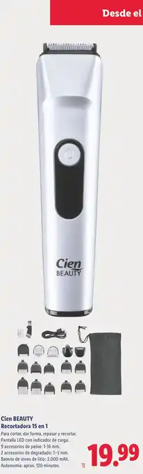 CIEN BEAUTY Recortadora 15 en 1