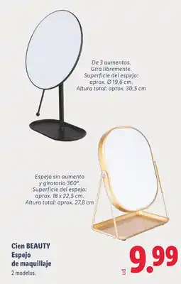 Lidl CIEN BEAUTY Espejo de maquillaje oferta