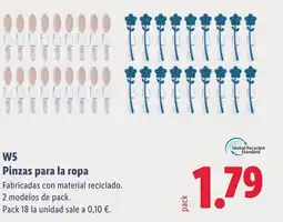 Lidl W5 Pinzas para la ropa oferta