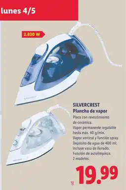 Lidl SILVERCREST Plancha de vapor oferta
