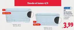 Lidl W5 Set de cestas de ordenación oferta