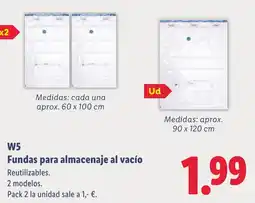 Lidl W5 Fundas para almacenaje al vacío oferta