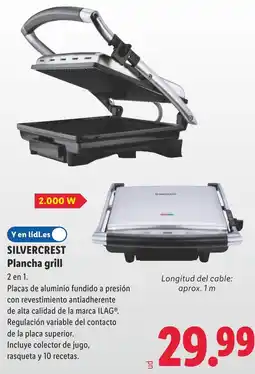 Lidl SILVERCREST Plancha grill oferta