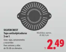 Lidl SILVERCREST Tapa antisalpicaduras 3 en 1 oferta