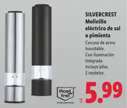 Lidl SILVERCREST Molinillo eléctrico de sal o pimienta oferta