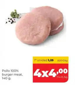 Alimerka Pollo 100% burger meat oferta