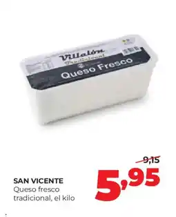 Alimerka SAN VICENTE Queso fresco tradicional oferta