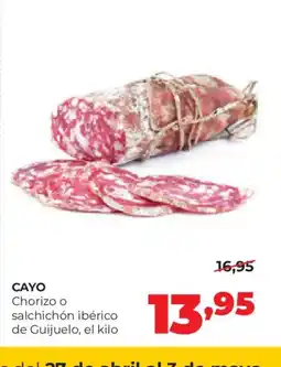 Alimerka CAYO Chorizo o salchichón ibérico de Guijuelo oferta