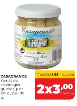Alimerka CASAGRANDE Yemas de espárragos gruesas oferta