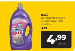 Alimerka BALÚ Detergente líquido oxi powergel, 100 lavados oferta