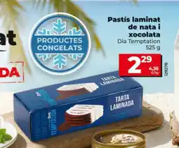 Dia DIA TEMPTATION Pastís laminat de nata i xocolata oferta