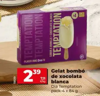 DIA TEMPTATION Gelat bombó de xocolata blanca
