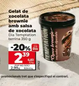 Dia DIA TEMPTATION terrina 350 g brownie amb salsa de xocolata oferta