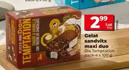 Dia DIA TEMPTATION Gelat sandvitx maxi duo oferta