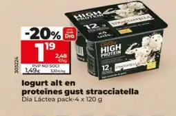 Dia DIA LÁCTEA Iogurt alt en proteïnes gust stracciatella oferta