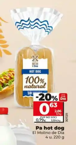 Dia EL MOLINO DE DIA Pa hot dog oferta