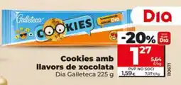 Dia DIA GALLETECA Cookies amb llavors de xocolata oferta