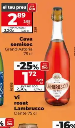 Dia DANTE Vi rosat Lambrusco oferta