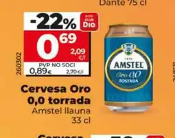 Dia AMSTEL Cervesa Oro 0,0 torrada oferta