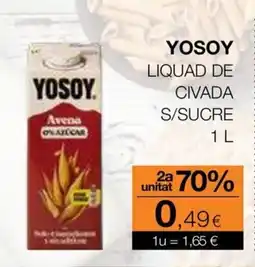 Plusfresc YOSOY Liquad de civada s/sucre oferta