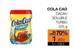Plusfresc COLA CAO Cacau soluble turbo oferta