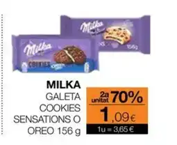 Plusfresc MILKA Galeta cookies sensations o oreo oferta