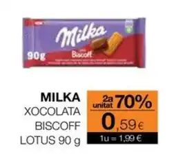Plusfresc MILKA Xocolata bicoff lotus oferta