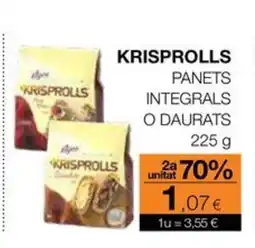 Plusfresc KRISPROLLS Panets integrals o daurats oferta