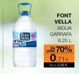 Plusfresc FONT VELLA Aigua garrafa oferta