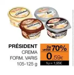 Plusfresc PRÉSIDENT Crema form. varis oferta