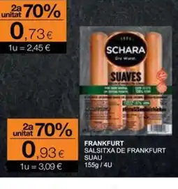 Plusfresc FRANKFURT Salsitxa de frankfurt suau oferta