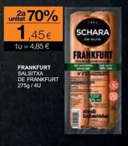 Plusfresc FRANKFURT Salsitxa de frankfur oferta