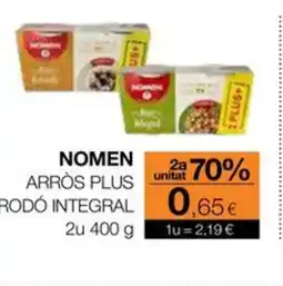 Plusfresc NOMEN Arròs plus rodó integral oferta