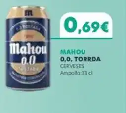 Plusfresc MAHOU 0,0. TORRDA Cerveses oferta
