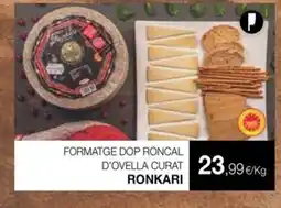 Plusfresc RONKARI Formatge dop roncal d'ovella curat oferta