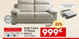 Conforama MOLLY Sofá Cama 3 Plazas oferta