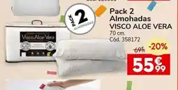 Conforama VISCO ALOE VERA Pack 2 Almohadas oferta