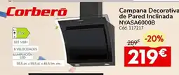 Conforama CORBERÓ Campana Decorativa de Pared Inclinada NYASA6000B oferta