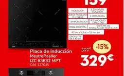 Conforama Placa de inducción MestrePaeller IZC 63632 MPT oferta