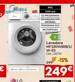 Conforama MIDEA Lavadora MF100W80B/1/ W-ES oferta