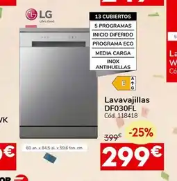 Conforama LG Lavavajillas DF030FL oferta