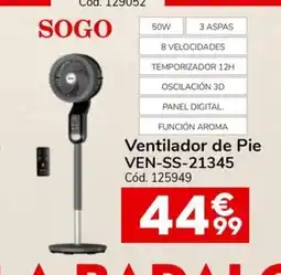 Conforama SOGO Ventilador de Pie VEN-SS-21345 oferta