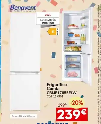 Conforama BENAVENT Frigorífico Combi CBME17655ELW oferta