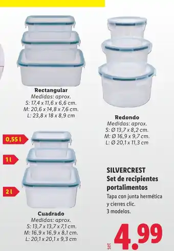 Lidl SILVERCREST Set de recipientes portalimentos oferta
