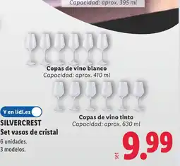 Lidl SILVERCREST Set vasos de cristal oferta