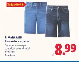 Lidl ESMARA MEN Bermudas vaqueras oferta