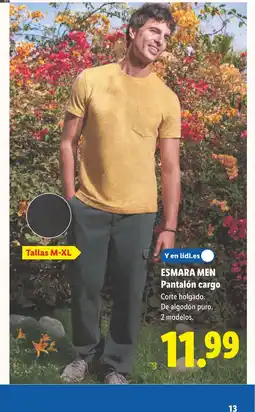 Lidl ESMARA MEN Pantalón cargo oferta